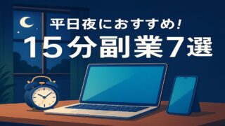 平日夜におすすめ！15分でできる副業7選