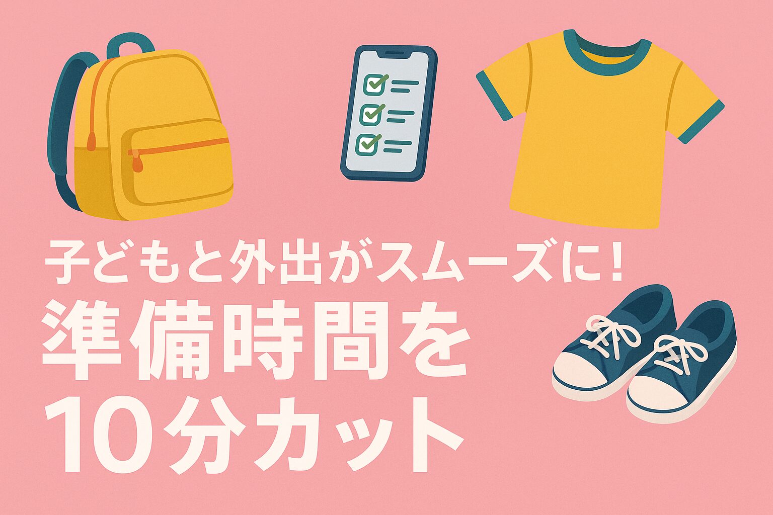 子どもと外出がスムーズに！準備時間を10分カット